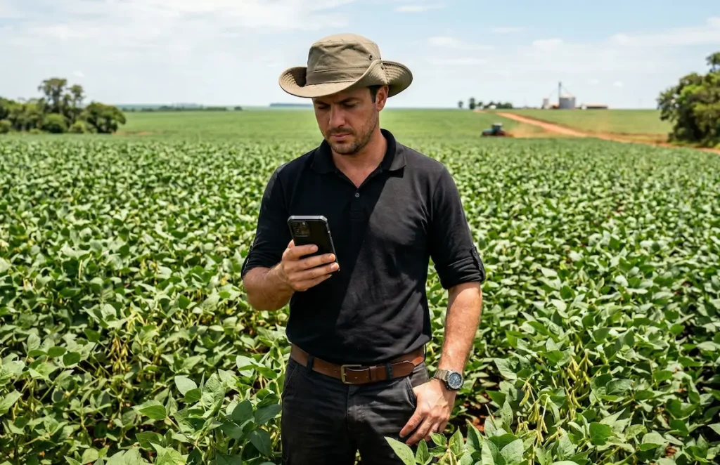 Empresário analisando os resultados de marketing do mato grosso do sul.